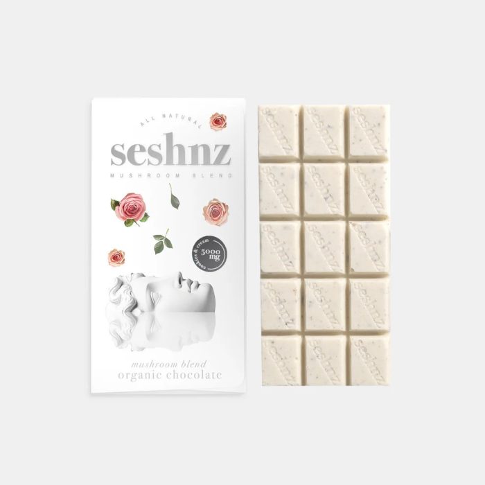 Seshnz chocolate bar mushroom blend | 5000 mg | cookies & cream | pk 1